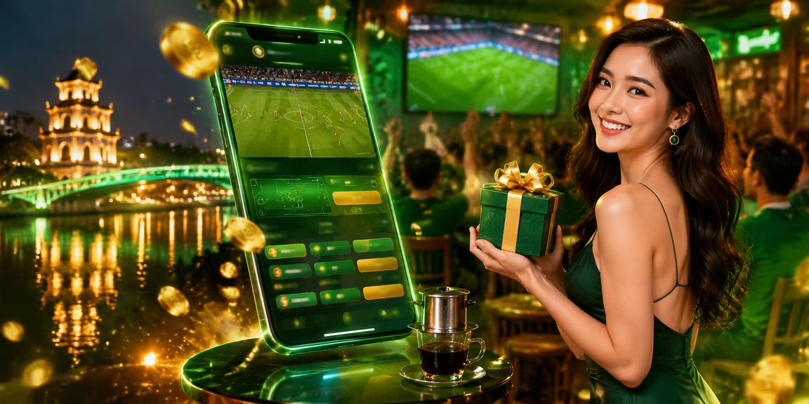 Người dùng Hà Nội thưởng thức cà phê và chơi game casino cpc2 trên điện thoại buổi tối